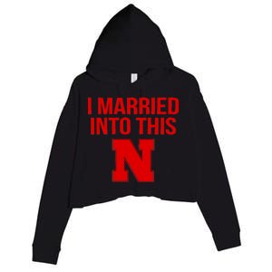 Nebraska Married Into This Crop Fleece Hoodie