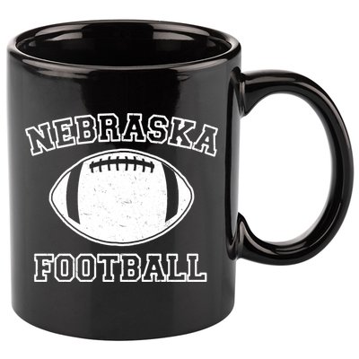Nebraska Football Vintage Distressed 11oz C Handle Ceramic Mug