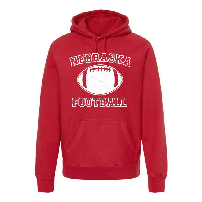 Nebraska Football Vintage Distressed Premium Hoodie