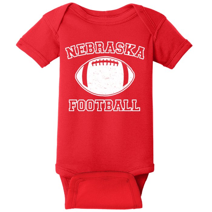 Nebraska Football Vintage Distressed Baby Bodysuit