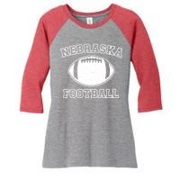 Nebraska Football Vintage Distressed Women's Tri-Blend 3/4-Sleeve Raglan Shirt