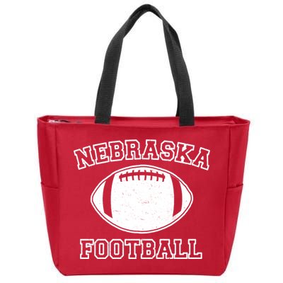 Nebraska Football Vintage Distressed Zip Tote Bag