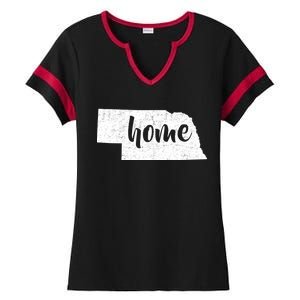 Nebraska Home State Ladies Halftime Notch Neck Tee