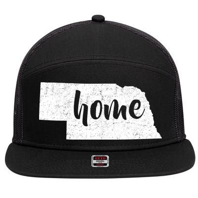 Nebraska Home State 7 Panel Mesh Trucker Snapback Hat