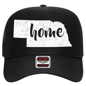 Nebraska Home State High Crown Mesh Back Trucker Hat