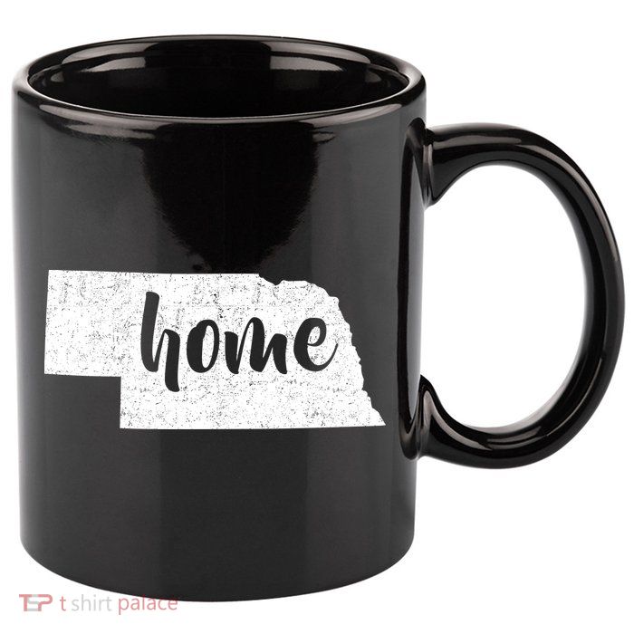 Nebraska Home State 11oz C Handle Ceramic Mug