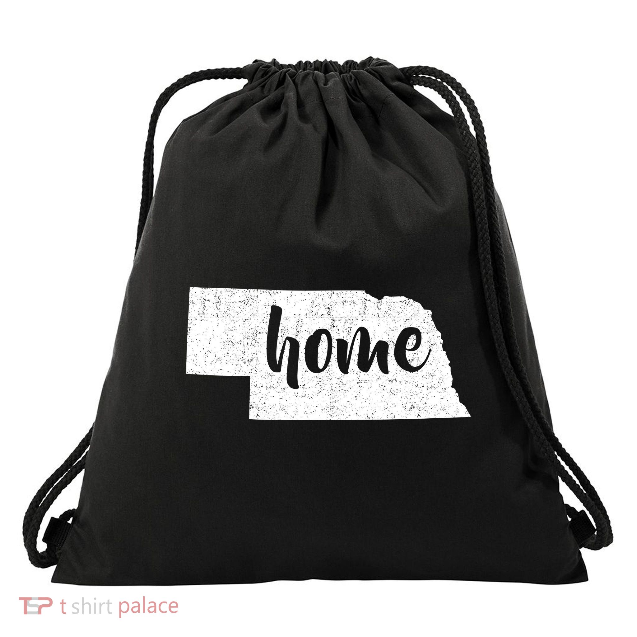 Nebraska Home State Drawstring Bag