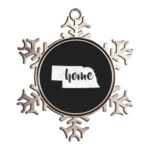 Nebraska Home State Metallic Star Ornament