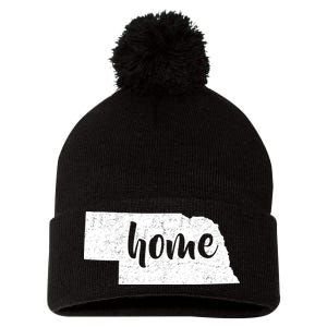 Nebraska Home State Pom Pom 12in Knit Beanie