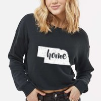 Nebraska Home State Cropped Pullover Crew