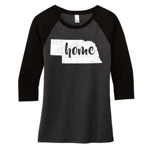 Nebraska Home State Women's Tri-Blend 3/4-Sleeve Raglan Shirt