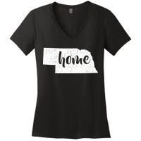 Nebraska Home State Women's V-Neck T-Shirt