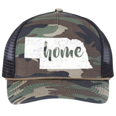 Nebraska Home State Retro Rope Trucker Hat Cap