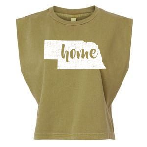 Nebraska Home State Garment-Dyed Women's Muscle Tee