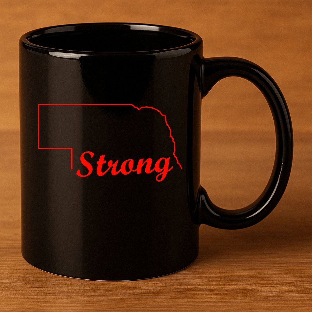 Nebraska Strong 11oz C Handle Ceramic Mug