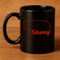 Nebraska Strong 11oz C Handle Ceramic Mug