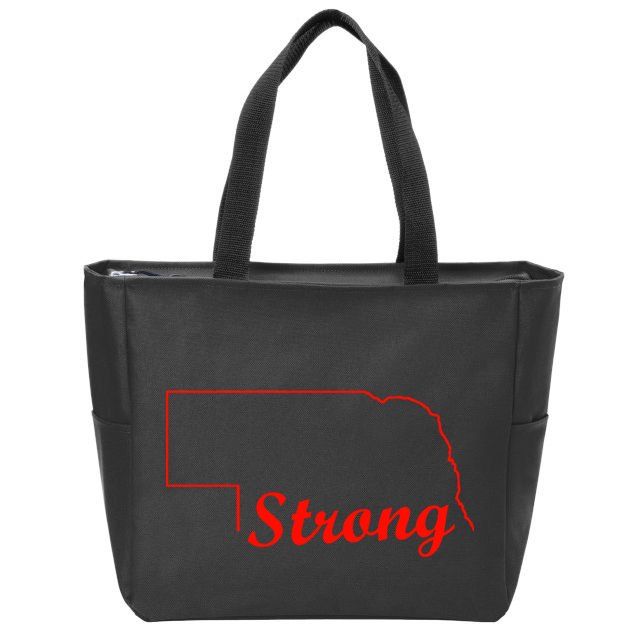 Nebraska Strong Zip Tote Bag