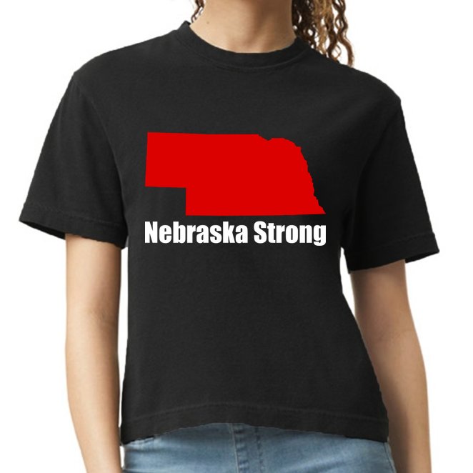 Nebraska Strong Flooding Comfort Colors Boxy T-Shirt