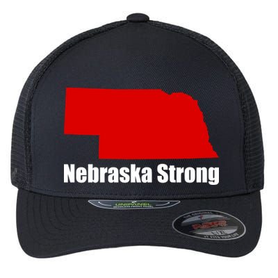 Nebraska Strong Flooding Flexfit Unipanel Trucker Cap