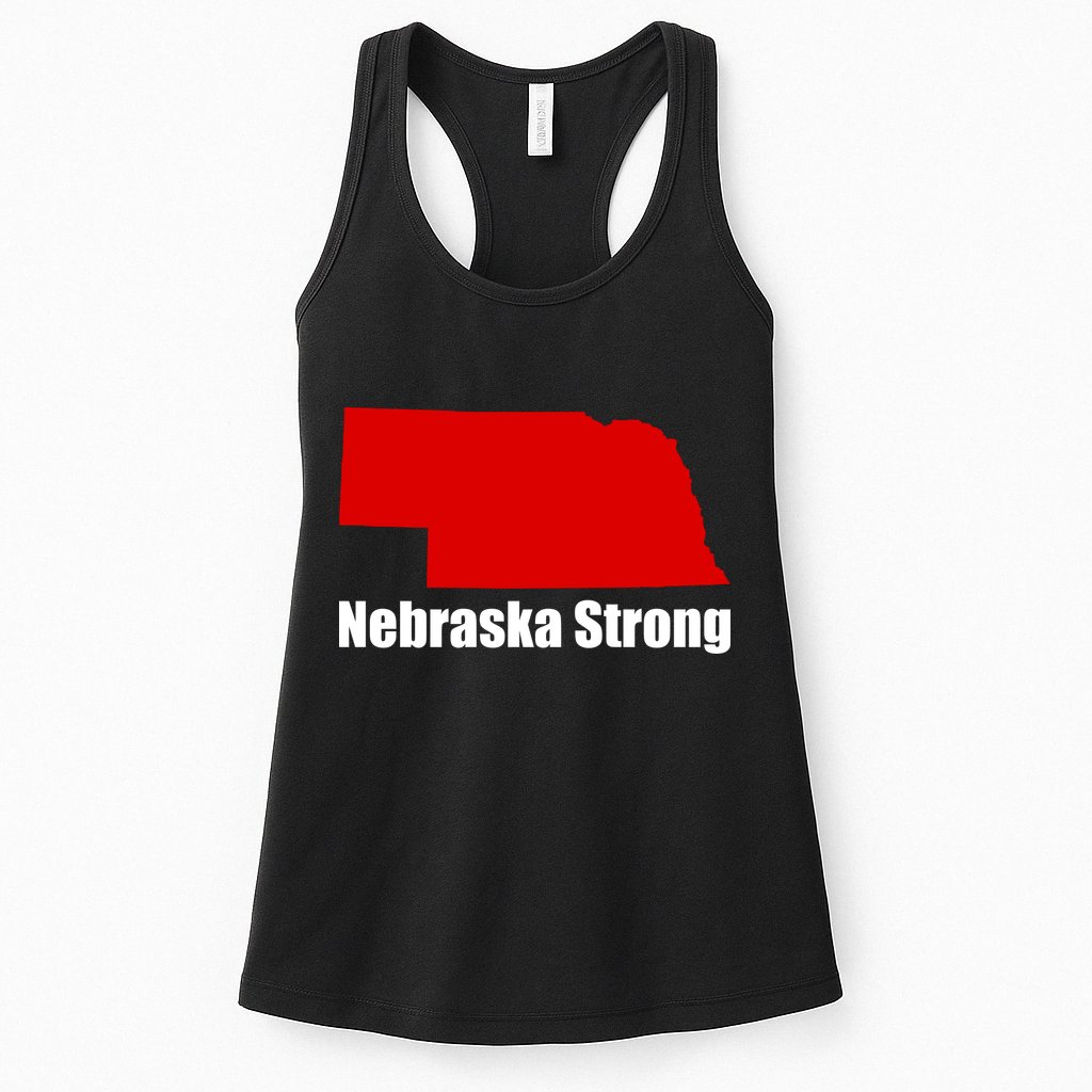 Nebraska Strong Flooding Womens Tank Top
