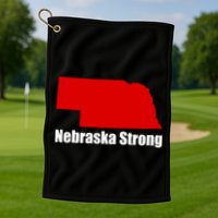Nebraska Strong Flooding Golf Towel