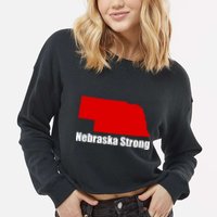 Nebraska Strong Flooding Cropped Pullover Crew