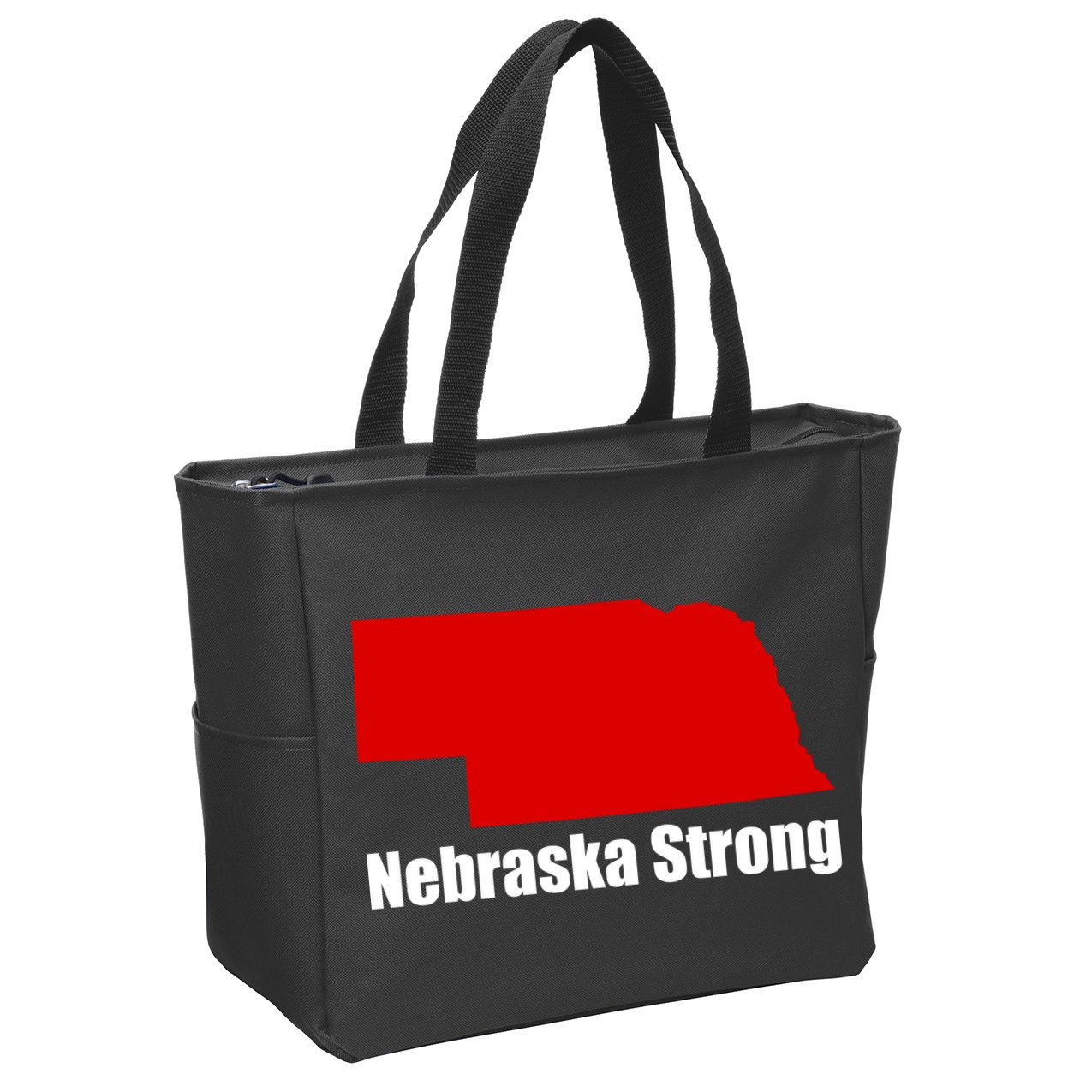 Nebraska Strong Flooding Zip Tote Bag