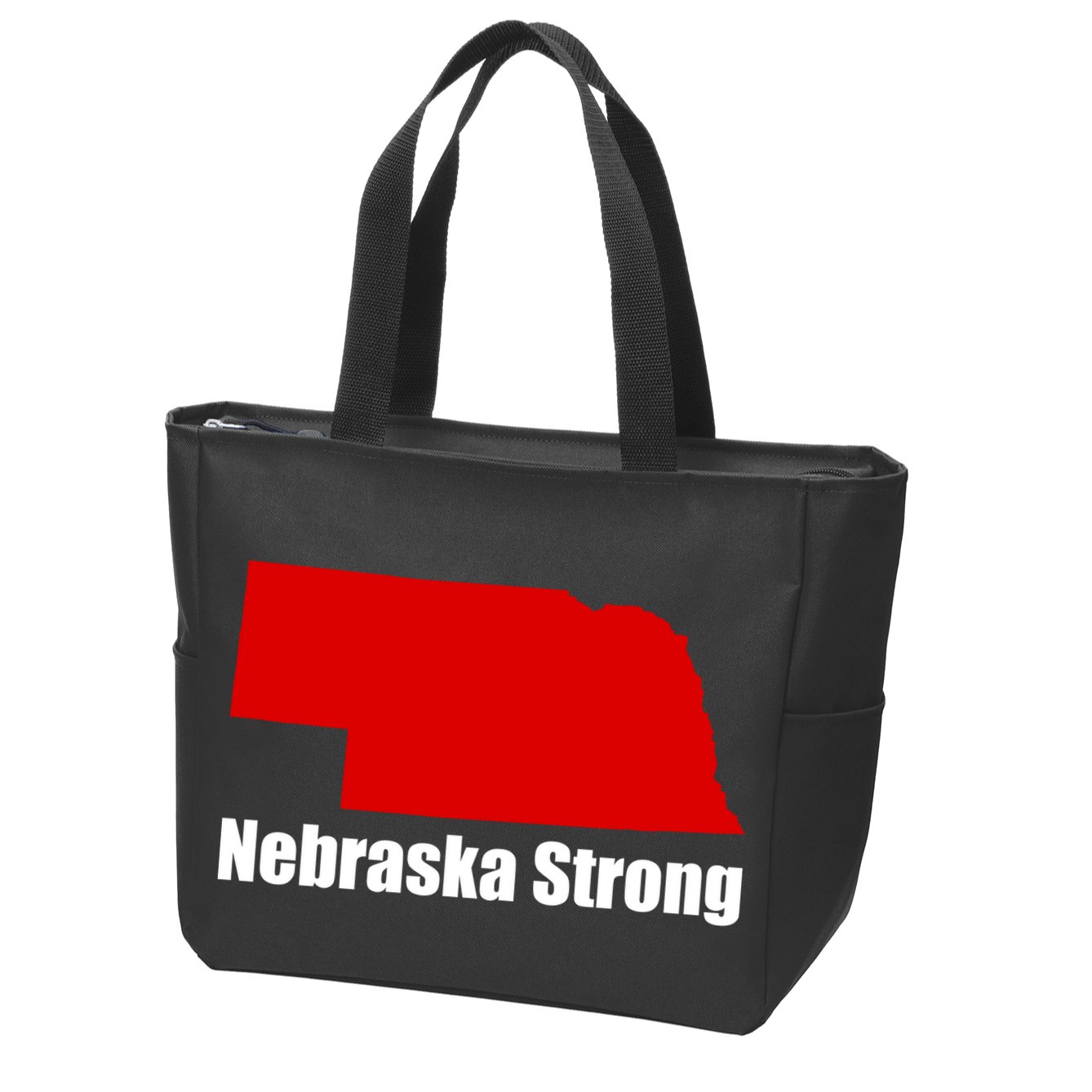 Nebraska Strong Flooding Zip Tote Bag