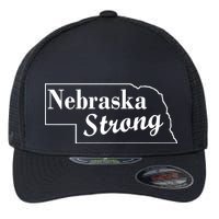 Nebraska Strong Map Flexfit Unipanel Trucker Cap