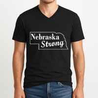Nebraska Strong Map V-Neck T-Shirt