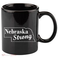Nebraska Strong Map 11oz C Handle Ceramic Mug