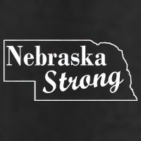 Nebraska Strong Map Large Microfiber Waffle Golf Towel