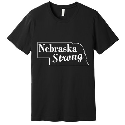 Nebraska Strong Map Premium T-Shirt