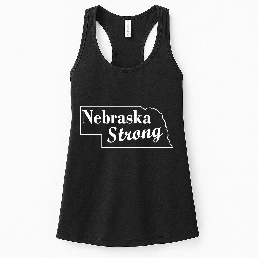 Nebraska Strong Map Womens Tank Top
