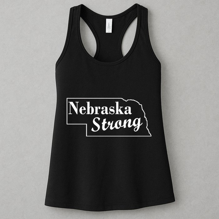 Nebraska Strong Map Womens Tank Top