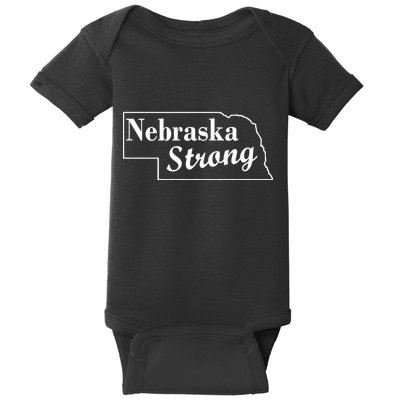 Nebraska Strong Map Baby Bodysuit