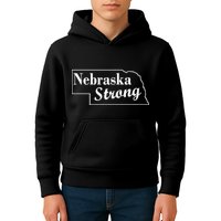 Nebraska Strong Map Kids Hoodie