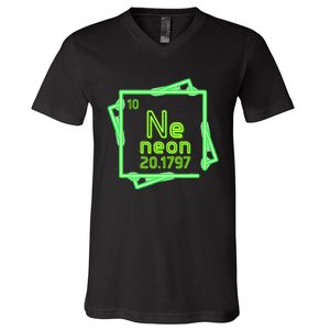 Neon Element Chemistry Periodic Table Science Nerd V-Neck T-Shirt