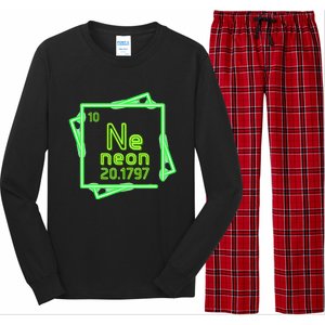 Neon Element Chemistry Periodic Table Science Nerd Long Sleeve Pajama Set