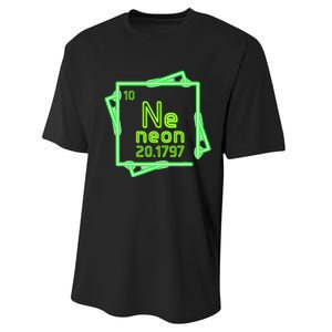 Neon Element Chemistry Periodic Table Science Nerd Performance Sprint T-Shirt