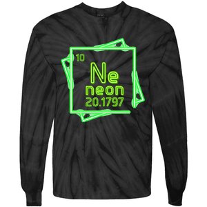 Neon Element Chemistry Periodic Table Science Nerd Tie-Dye Long Sleeve Shirt