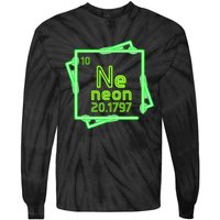 Neon Element Chemistry Periodic Table Science Nerd Tie-Dye Long Sleeve Shirt