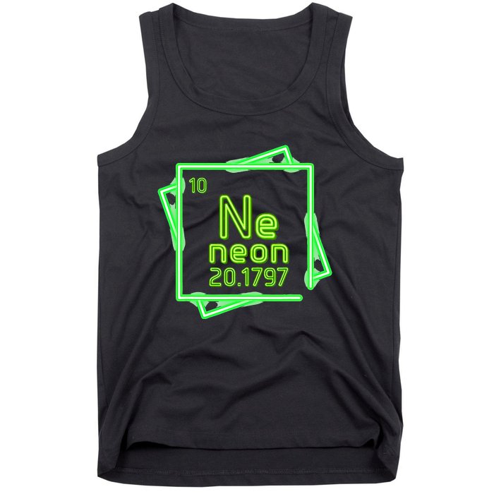 Neon Element Chemistry Periodic Table Science Nerd Tank Top