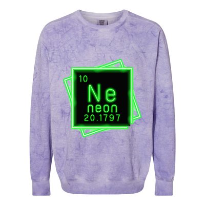 Neon Element Chemistry Periodic Table Science Nerd Colorblast Crewneck Sweatshirt