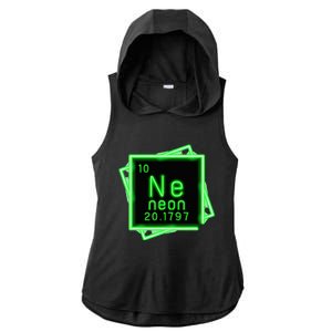 Neon Element Chemistry Periodic Table Science Nerd Ladies PosiCharge Tri-Blend Wicking Draft Hoodie Tank