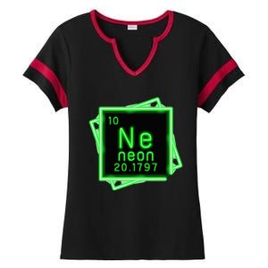 Neon Element Chemistry Periodic Table Science Nerd Ladies Halftime Notch Neck Tee