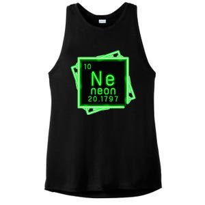 Neon Element Chemistry Periodic Table Science Nerd Ladies PosiCharge Tri-Blend Wicking Tank