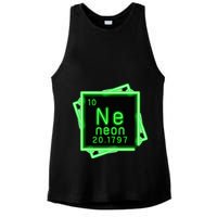 Neon Element Chemistry Periodic Table Science Nerd Ladies PosiCharge Tri-Blend Wicking Tank