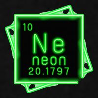 Neon Element Chemistry Periodic Table Science Nerd Ladies PosiCharge Tri-Blend Wicking Tank