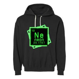 Neon Element Chemistry Periodic Table Science Nerd Garment-Dyed Fleece Hoodie